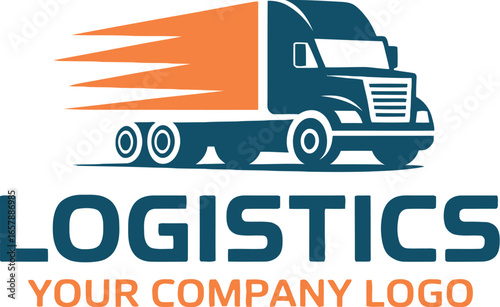 Trucking logistics company transportation delivery logo vector file