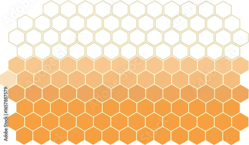 Abstract honeycomb background orange gradient illustration vector file
