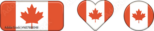 Canada flag vector icons symbols patriotic canadian day vector file