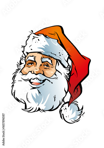 Santa Claus (Father Christmas) with a big white beard