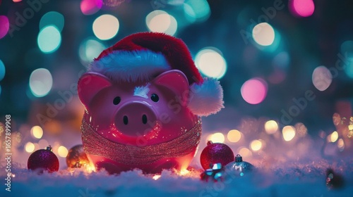 Festive Piggy Bank Savings for Christmas.