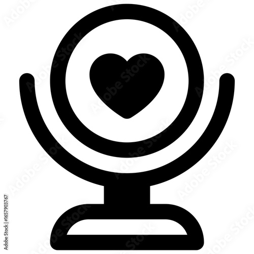Self care. Outlined stroke vector icon with black-filled details.
