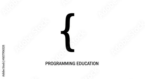 Black curly brackets symbol