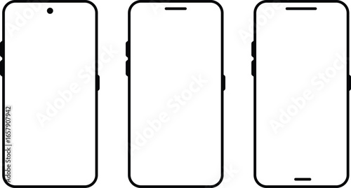 smartphone icon set. Responsive web design icons symbol. portable information device. Digital device sign