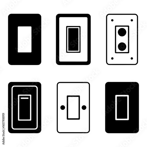  light switches electrical equipment silhouette