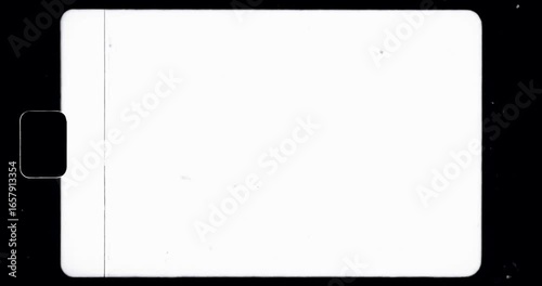 Vintage film strip with light leaks and scratches, perfect for retro video effects and overlays