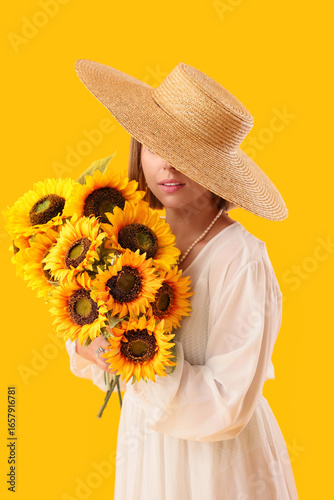 Beautiful young woman in wi...