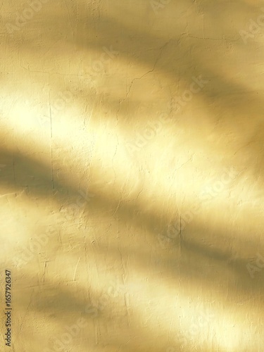 gold shadow on white wall background