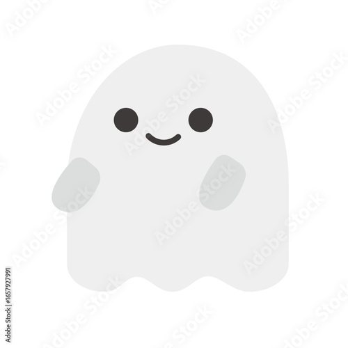 かわいいおばけのベクターイラスト：ハロウィン・幽霊 - Cute Ghost Vector Illustration: Halloween and Spectre