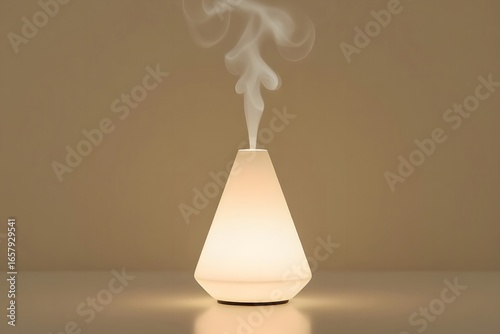 Modern Aroma Diffuser Emitting Gentle Steam