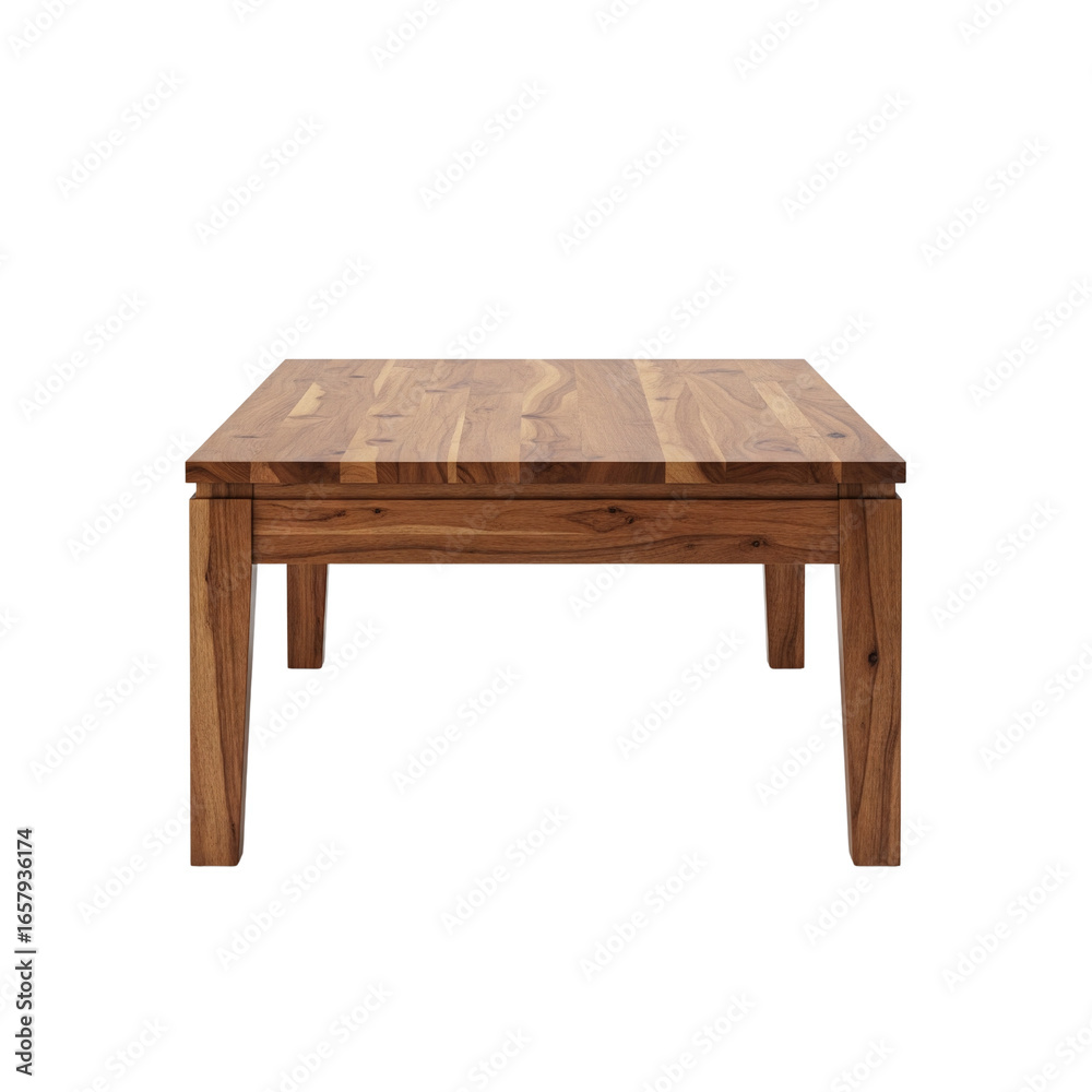 Modern wooden coffee table on isolated background Modern wooden coffee table on isolated background