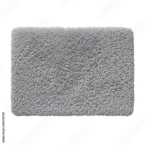 Photography Fluffy gray shag rug texture from above