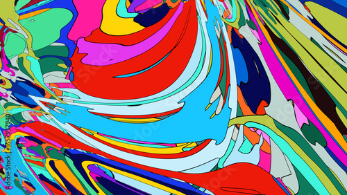 Colorful abstract psychedelic fluid background for music festival