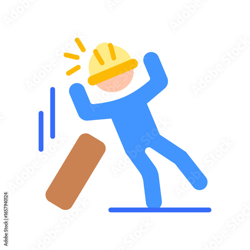 Near Miss flat color icon