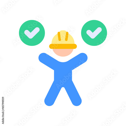 Ergonomic flat color icon