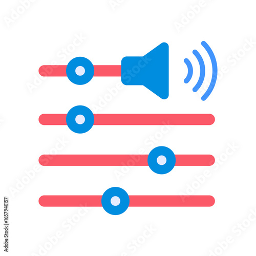 Noise Control flat color icon