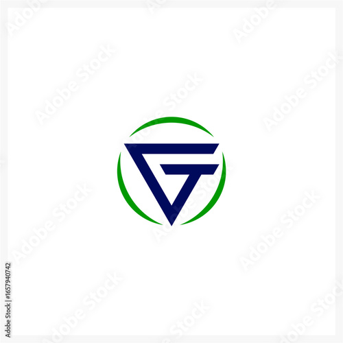 Free Download Modern abstract GT letter monogram circular logo design - GFXLoad