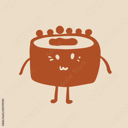 Cute sushi character Japanese cuisine	