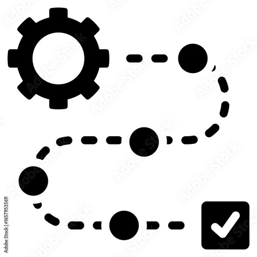 Process Glyph Icon