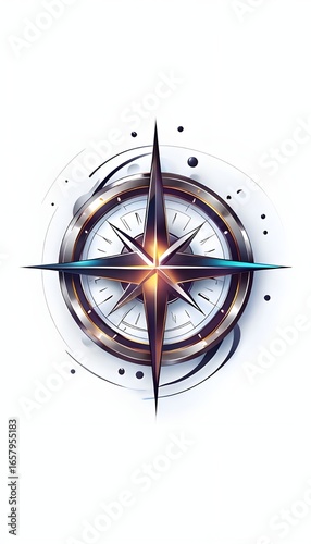 Compass Rose – Modern Navigation Symbol, Adventure, Exploration, and Direction Design for Travel and Guidance Concepts