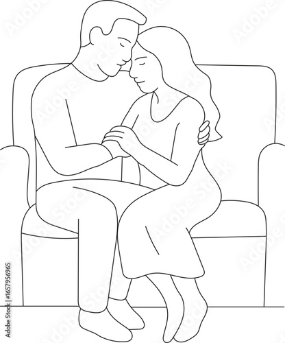senior couple kissing
