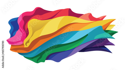 Vector art of abstract rainbow flag