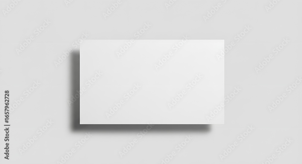 Minimal blank business card mockup with natural shadow overlay Minimal blank business card mockup with natural shadow overlay
