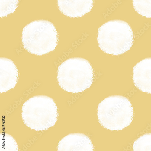 Seamless pattern with yellow polka dots.