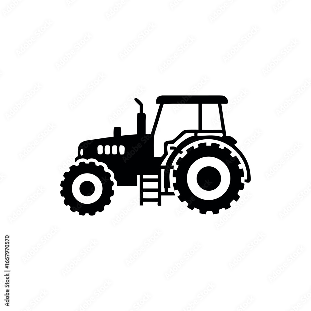 Obraz premium Tractor Icon Silhouette