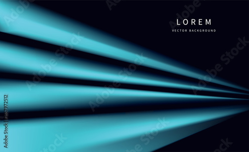 Abstract Teal Blue Light Rays Background: Vector Graphic Design for Presentations & Websites vector