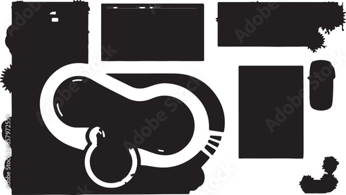 Freehand Sketch Kidney-Shaped Pool & Landscape Design