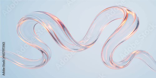 Abstract red and white background with hearts and flowing lines