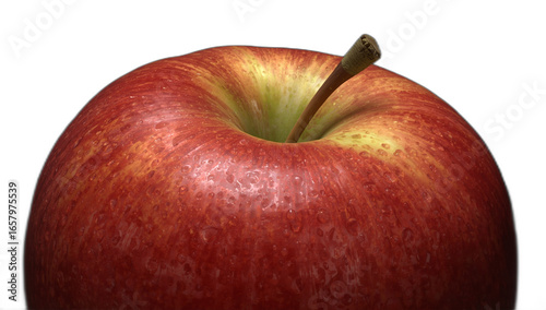 Red apple on white background