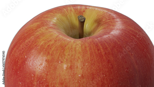 Red apple on white background