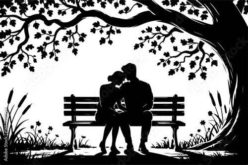 Romantic Moment Under the Tree vector bundle