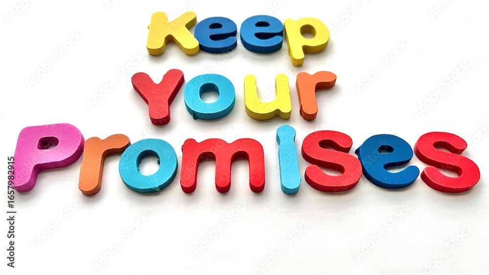 Fototapeta premium Colorful letters spell out 