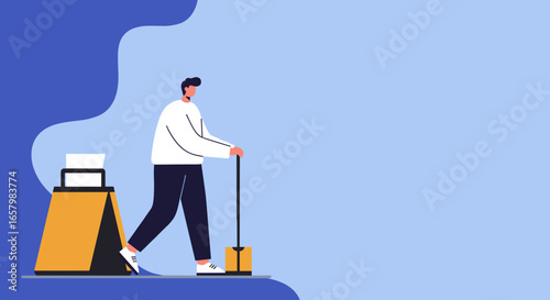 Modern traveler pulls luggage, symbolizing journey, relocation, or business trip. Concept for travel, lifestyle, and movement.