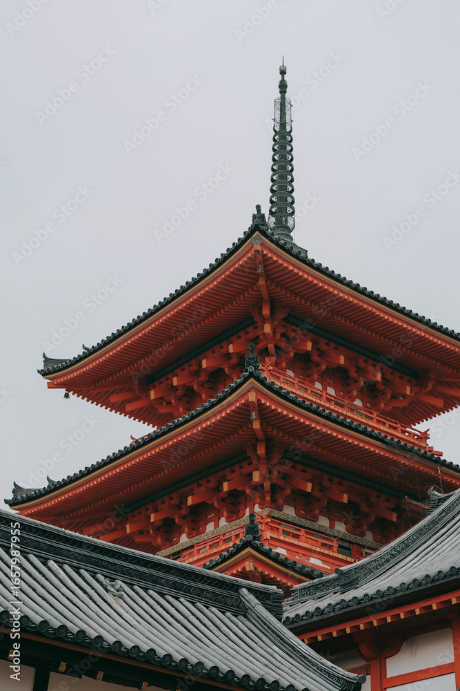 Obraz premium temple of heaven beijing, japanese temple in spring, temple of heaven, japanese garden in the morning, japanese temple in the morning, Silhouette of a Japanese Pagoda on a Hilltop at Sunset