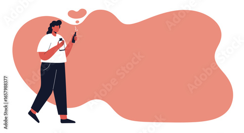 A modern person is shown refilling an e-cigarette or vape device with liquid, illustrating the contemporary vaping trend and lifestyle. Ideal for health, habit, or lifestyle concepts.