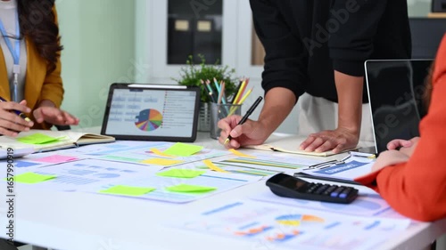 Business team meeting present.professional investor working with Finance managers task