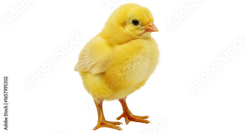 Isolated Yellow Baby Chick