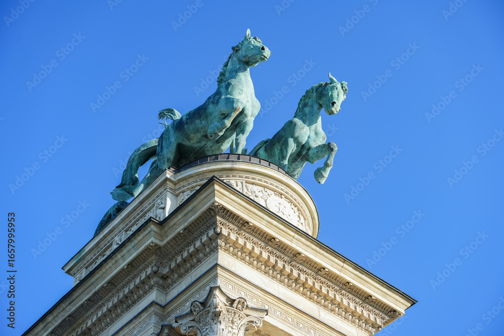 Obraz premium ハンガリー_ブダペスト_英雄広場