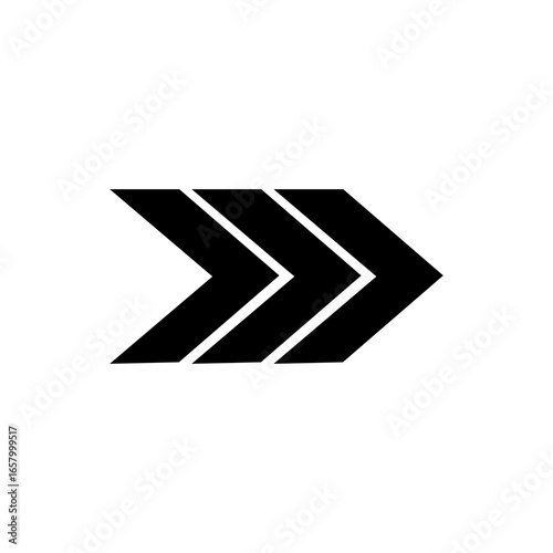 Black dynamic moving arrow representing speed, acceleration, fast. speed arrow icon. road lines arrow sign. directional arrow sign. transparent png