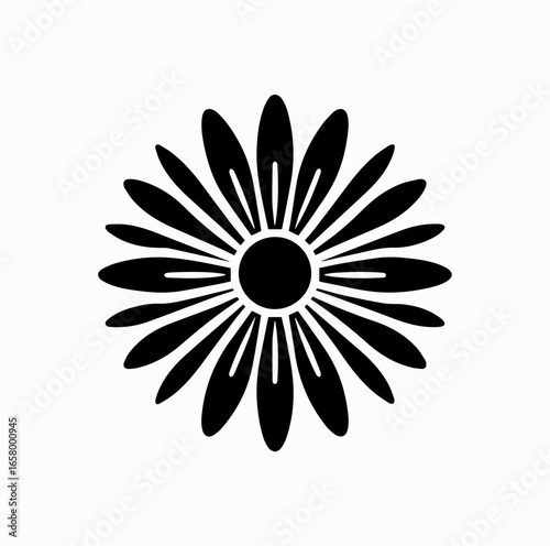 Daisy Flower Silhouette – Simple Botanical Vector