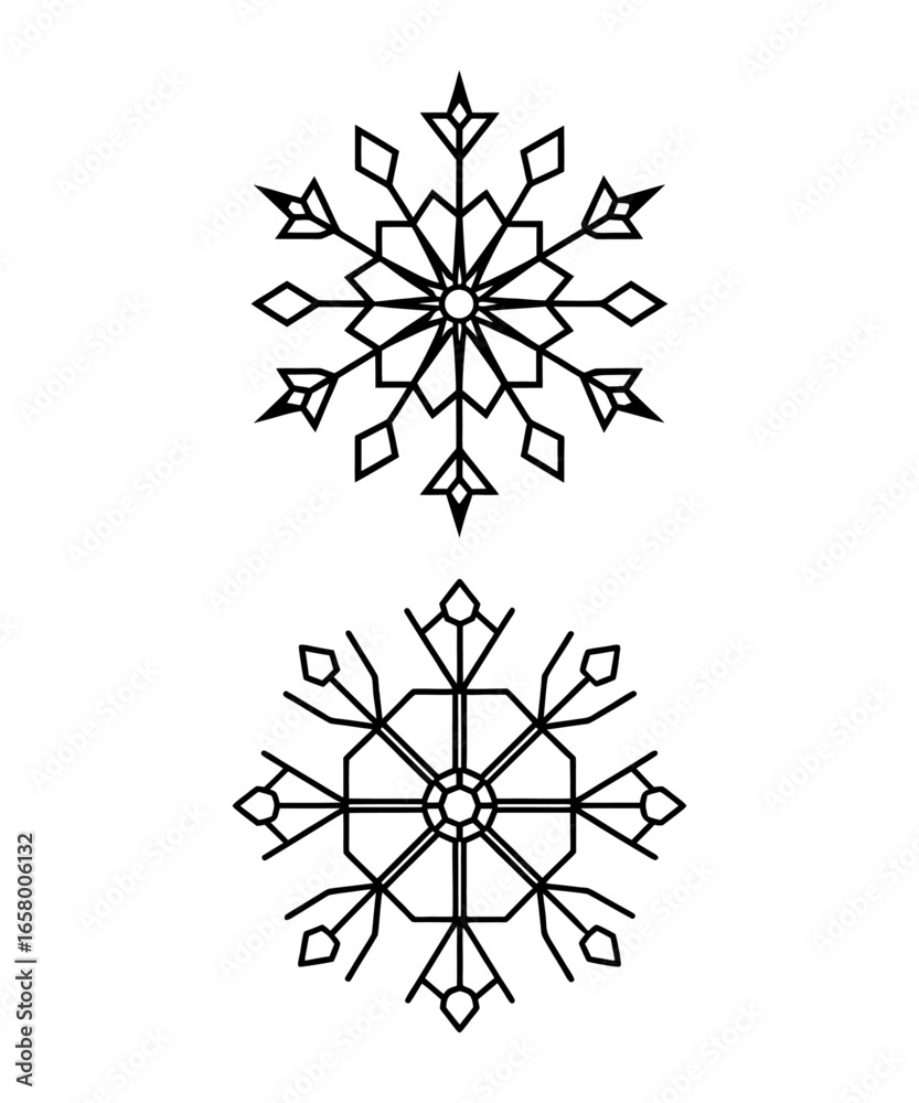 Obraz premium vector illustration of a snowflake