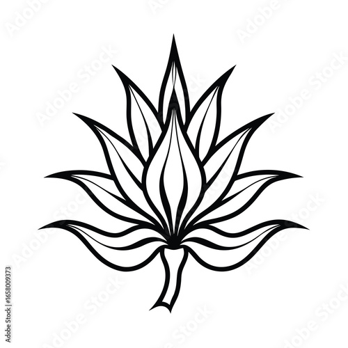 predatory plant design on white background