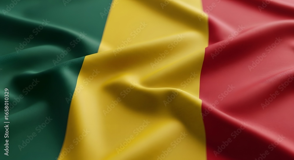 Obraz premium Black History Month banner, vibrant textile texture, red, yellow, green, and black paint flag color background. Juneteenth Freedom Day Celebration, African Liberation Day concept