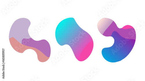 Abstract gradient shapes vector design elements for modern background and graphic design projects usage