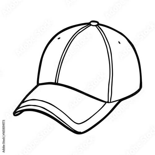 sports cap sketch on white background