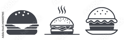 Burger Icons Illustration Set